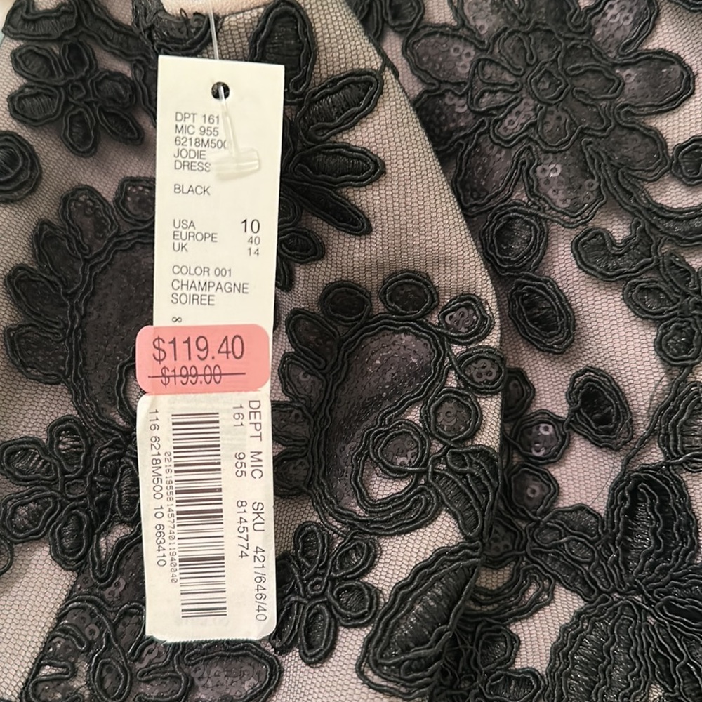 NWT Antonio Melani Jodie Black Dress Size 10 - Picture 7 of 10